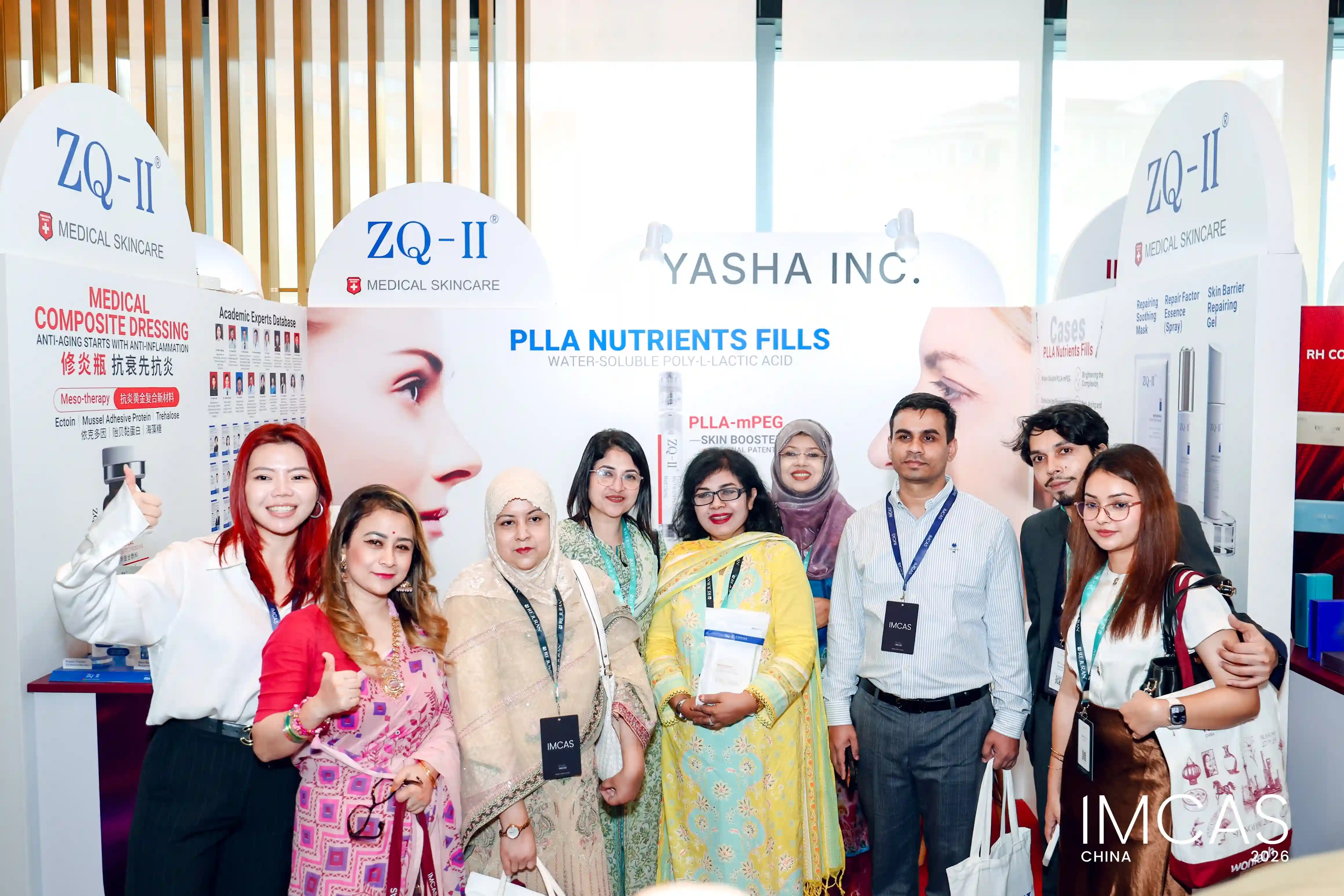 ZQ-II team meeting global doctors and partners in person at IMCAS China 2026 in Shanghai