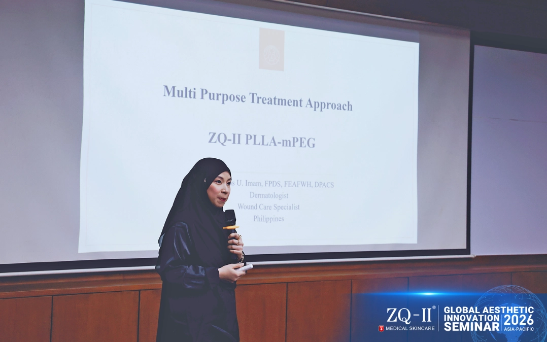 Dr. Precious U. Imam at the ZQ-II Global Aesthetic Innovation Seminar 2026 Asia-Pacific